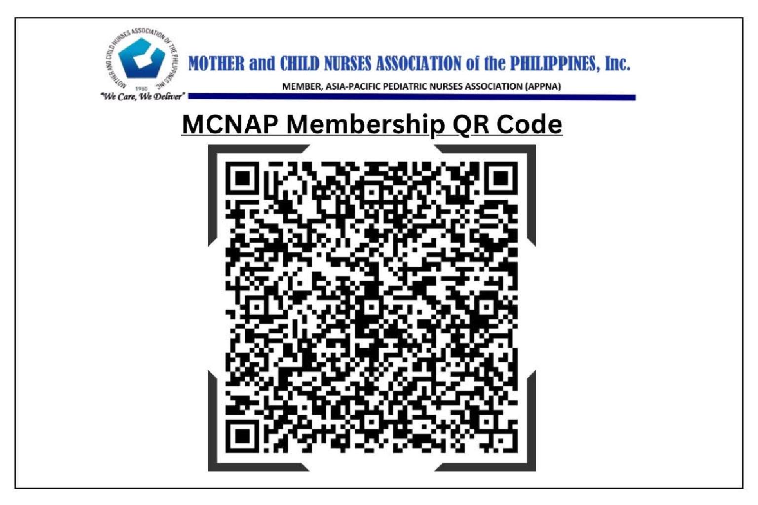 MCNAP Membership QR Code